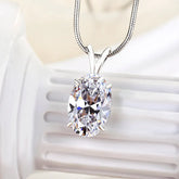 3.0 Ct Exquisite Oval Cut Pendant Necklace