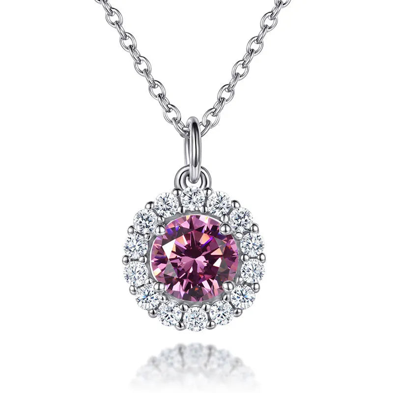 Classic Sterling Silver Birthstone Necklace for Mom