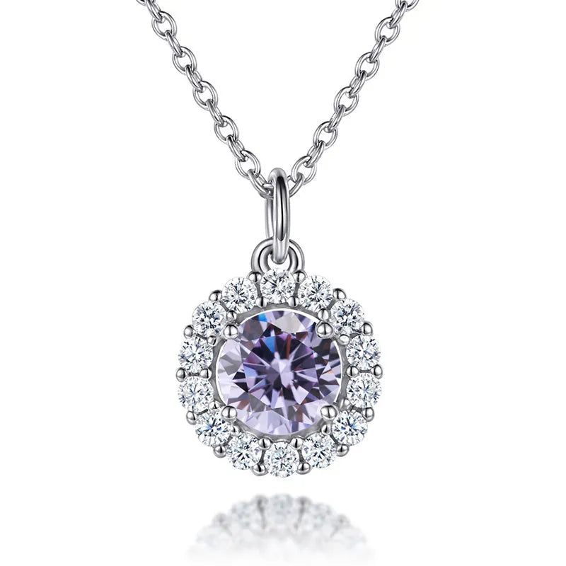Classic Sterling Silver Birthstone Necklace for Mom