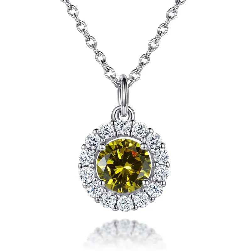 Classic Sterling Silver Birthstone Necklace for Mom