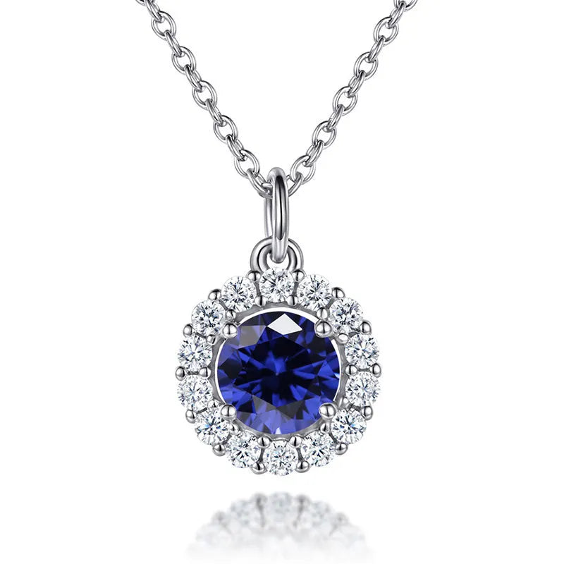 Classic Sterling Silver Birthstone Necklace for Mom