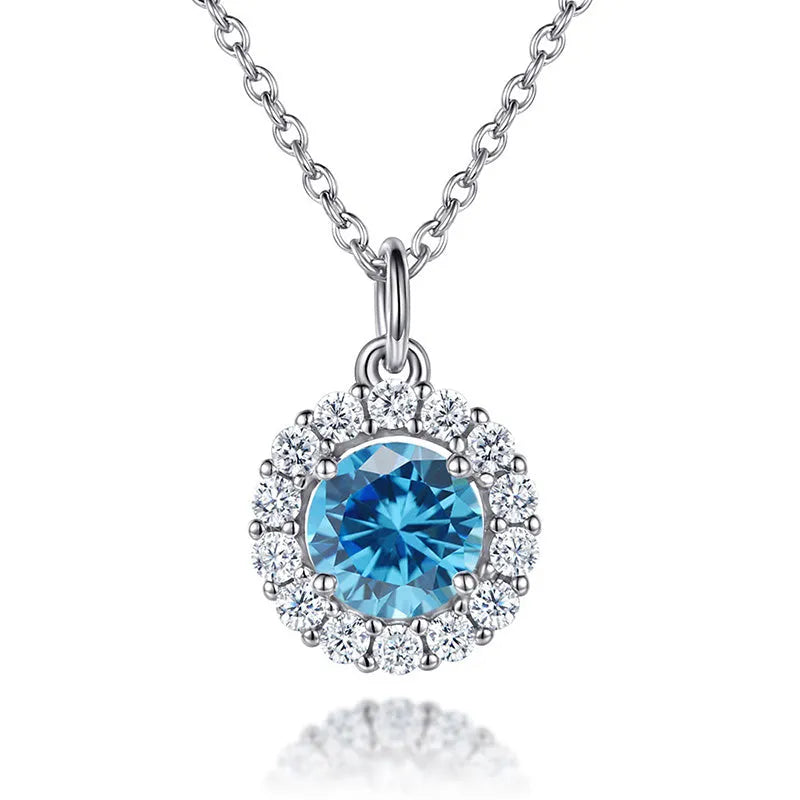 Classic Sterling Silver Birthstone Necklace for Mom