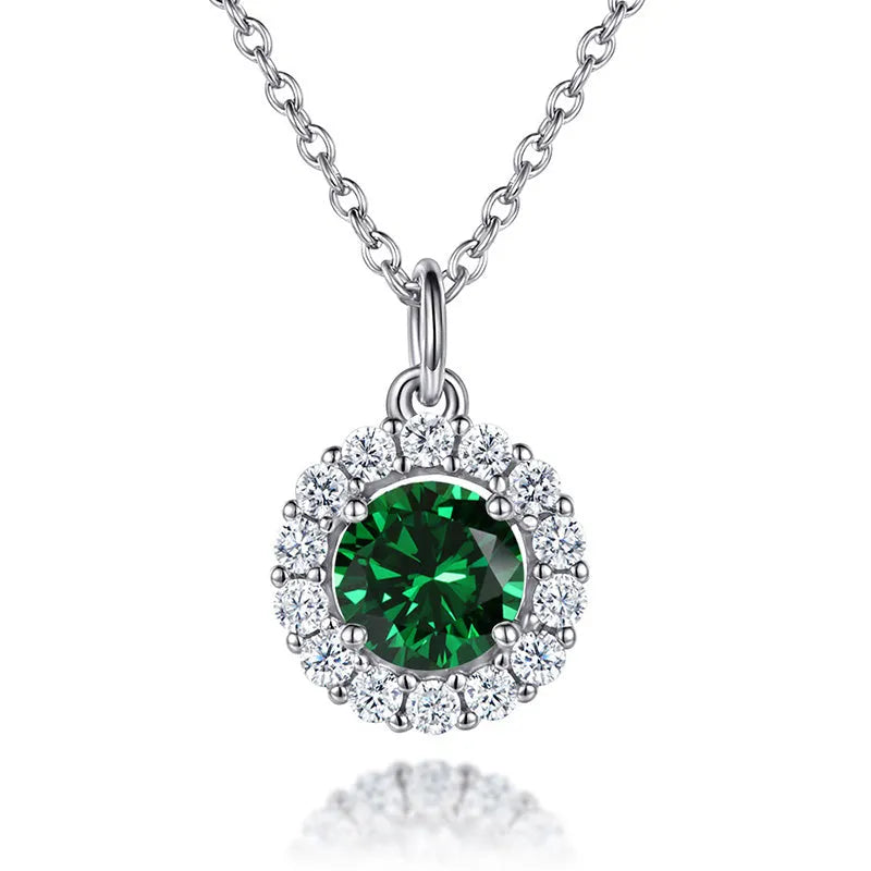 Classic Sterling Silver Birthstone Necklace for Mom