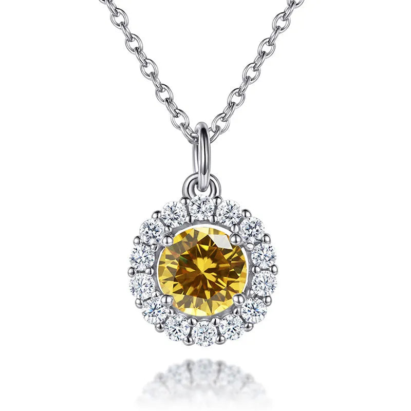 Classic Sterling Silver Birthstone Necklace for Mom